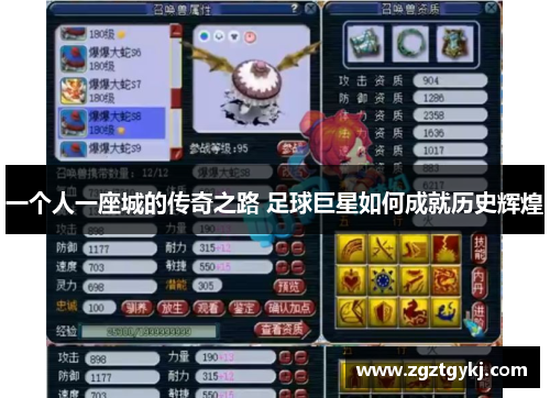 一个人一座城的传奇之路 足球巨星如何成就历史辉煌